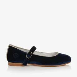 Beatrice amp; George Traditional Shoes|Pumps & Ballerinas*Girls Blue Velvet Mary Jane Pumps