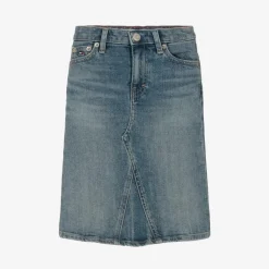 Tommy Hilfiger Skirts*Girls Blue Washed Denim Skirt