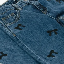 NAME IT Trousers*Girls Blue Wide Leg Bow Jeans