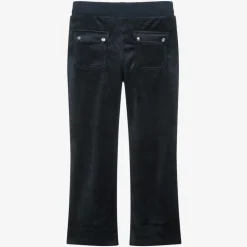Juicy Couture Trousers*Girls Blue Wide Leg Velour Joggers
