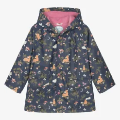 Powell Craft Coats & Jackets*Girls Blue Woodland Print Raincoat