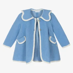 Foque Coats & Jackets*Girls Blue Wool Coat
