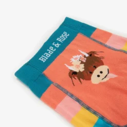 Blade amp; Rose Leggings|Leggings*Girls Bonnie Highland Cow Striped Leggings