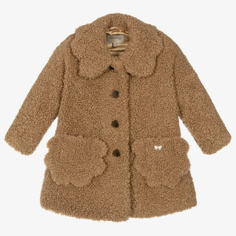 Hucklebones London Coats & Jackets*Girls Brown Bouclé Coat