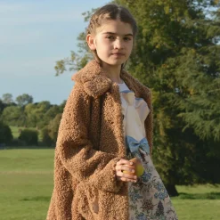Hucklebones London Coats & Jackets*Girls Brown Bouclé Coat