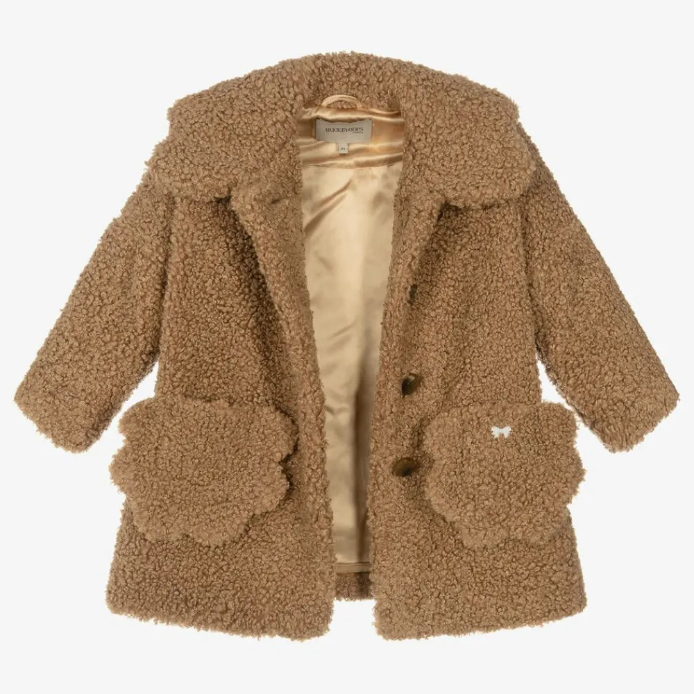 Hucklebones London Coats & Jackets*Girls Brown Bouclé Coat