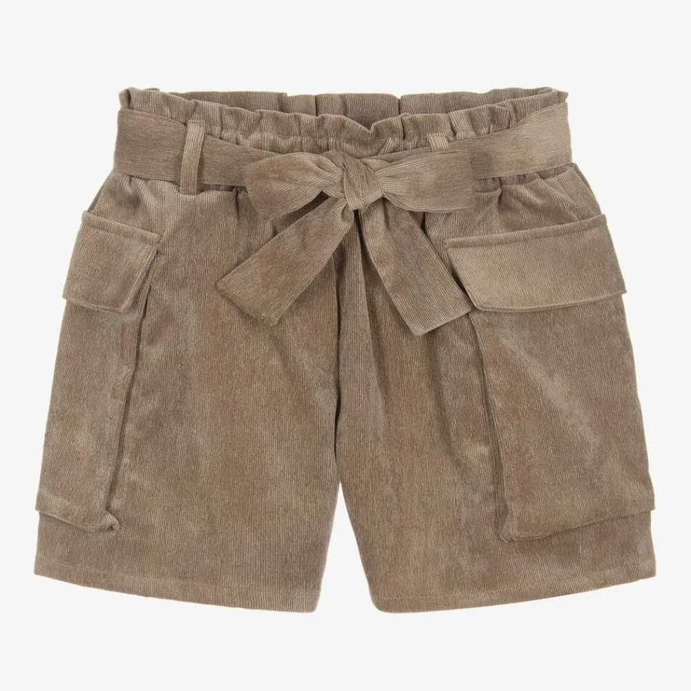 Elsy Shorts*Girls Brown Corduroy Shorts