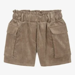 Elsy Shorts*Girls Brown Corduroy Shorts