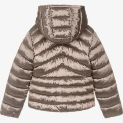 Mayoral Coats & Jackets*Girls Brown Metallic Puffer Jacket