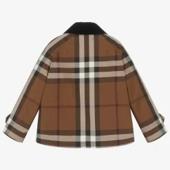 Burberry Coats & Jackets*Girls Brown Oversized Check Jacket