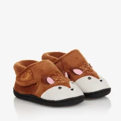 Chipmunks Slippers|Slippers*Girls Brown Reindeer Slippers