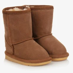 Chipmunks Boots|Boots*Girls Brown Suede Leather Boots