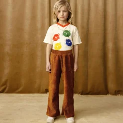 Mini Rodini Trousers*Girls Brown Velour Corduroy Trousers