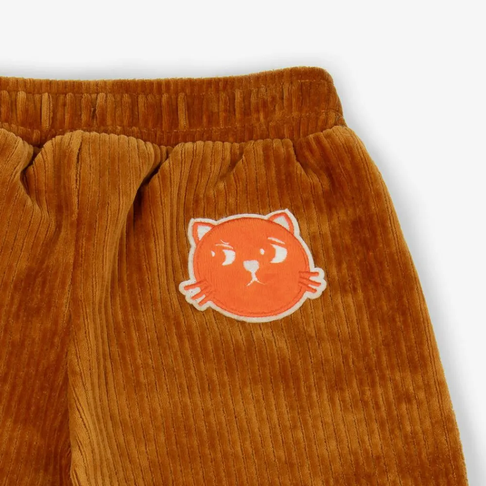 Mini Rodini Trousers*Girls Brown Velour Corduroy Trousers