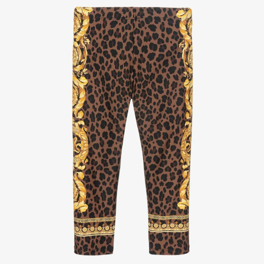 Versace Leggings*Girls Brown Wild Barocco Leggings