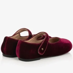 Old Soles Pumps & Ballerinas|Pumps & Ballerinas*Girls Burgundy Red Velvet Shoes