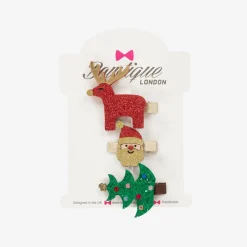 Bowtique London Hair Accessories*Girls Christmas Hair Clips (3 Pack)