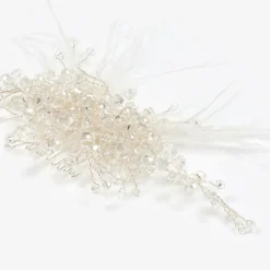 Junona Hair Accessories*Girls Crystal Bead & Feather Hair Clip