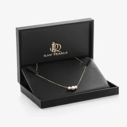 Raw Pearls Jewellery|Gifts*Girls 9ct Gold & Pearl Necklace (36cm)