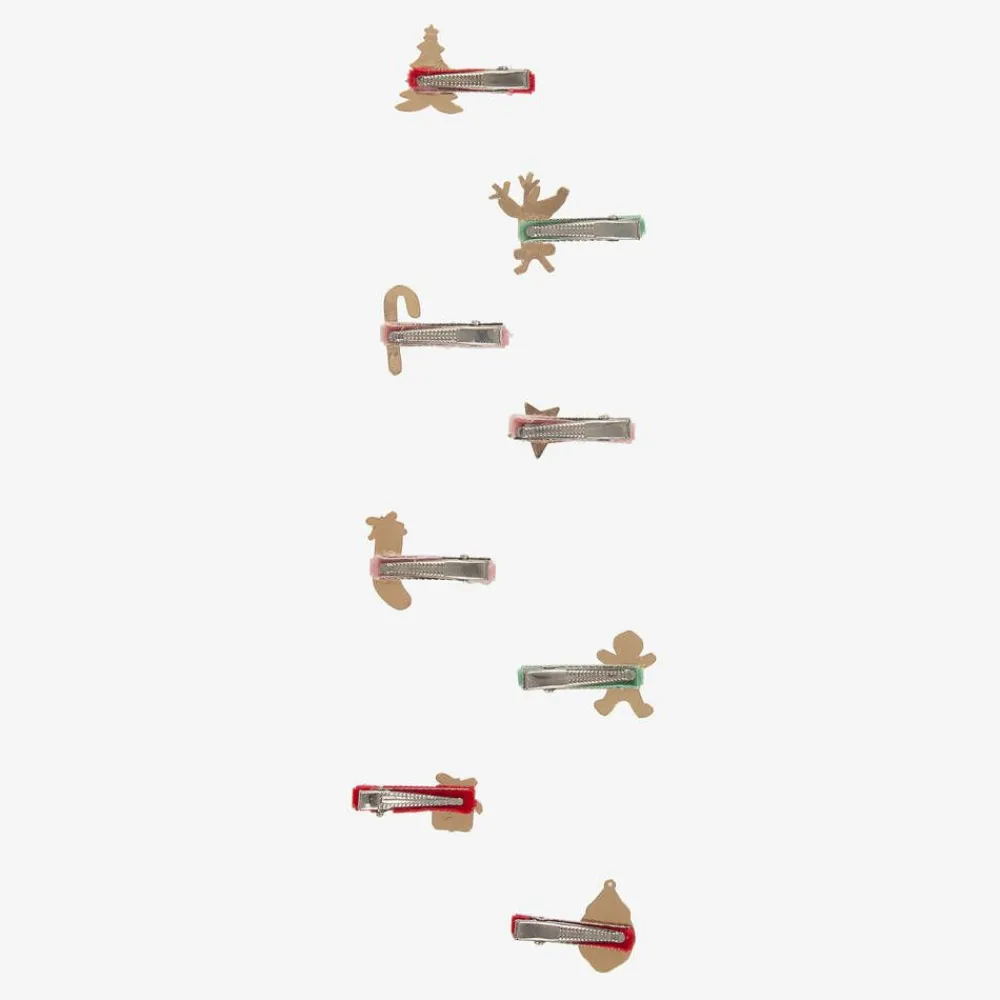 Meri Meri Hair Accessories*Girls Festive Hair Clips (8 Pack)