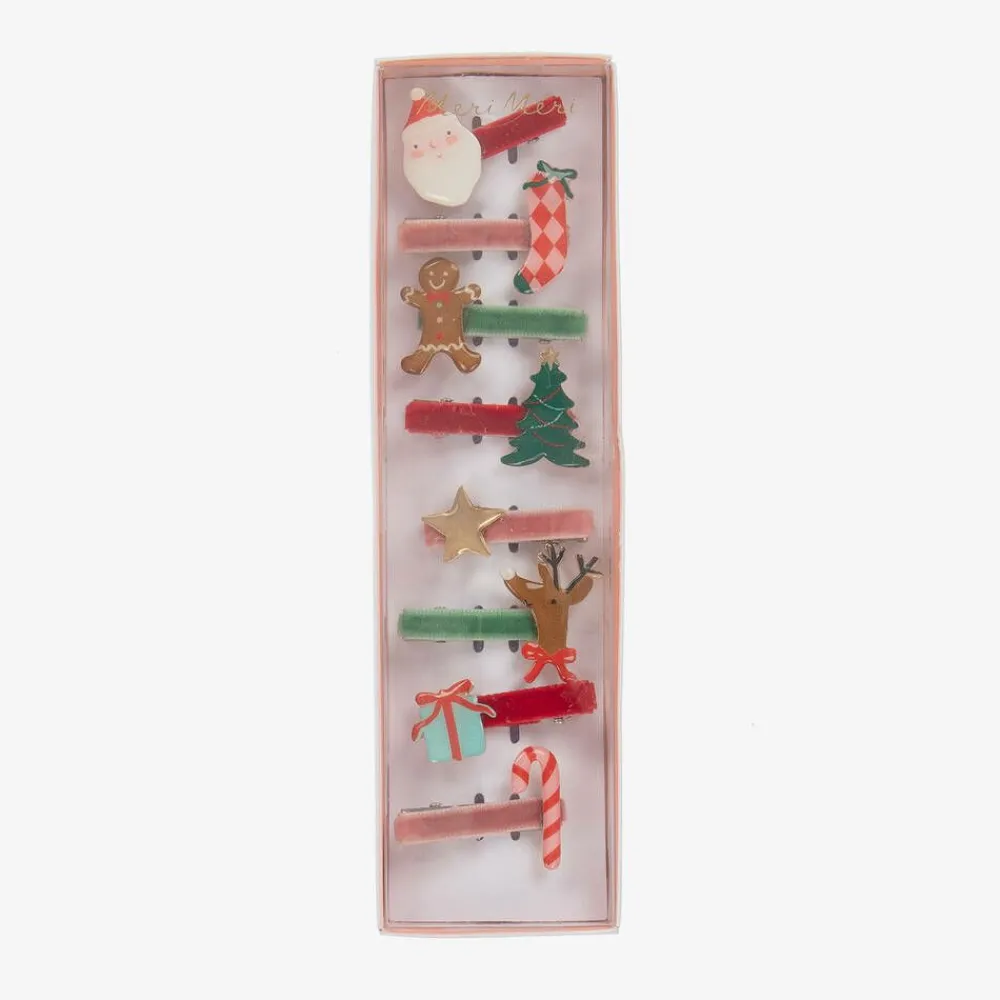 Meri Meri Hair Accessories*Girls Festive Hair Clips (8 Pack)