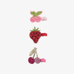 Bowtique London Hair Accessories*Girls Glittery Fruit Hairclips (3 pack)