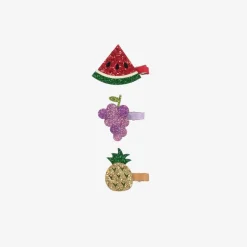 Bowtique London Hair Accessories*Girls Glittery Fruit Hairclips (3 pack)