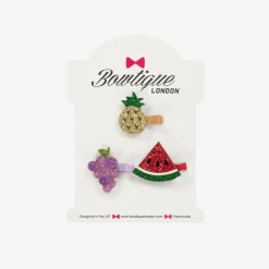 Bowtique London Hair Accessories*Girls Glittery Fruit Hairclips (3 pack)