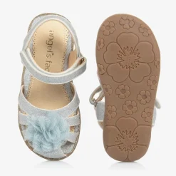Angels Face Sandals|Sandals*Girls Glittery Sandals Silver
