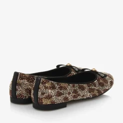 Versace Pumps & Ballerinas|Pumps & Ballerinas*Girls Gold & Brown Leopard Stud Pumps