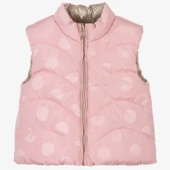 Mayoral Coats & Jackets*Girls Gold & Pink Reversible Gilet
