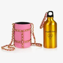 Angels Face Lunch Accessories*Girls Gold & Water Bottle Pink