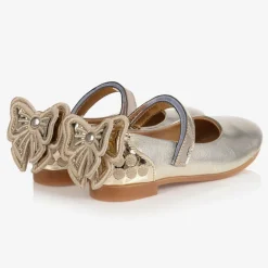 Caramelo Kids Pumps & Ballerinas*Girls Gold Ballerina Shoes