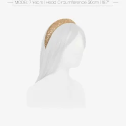 David Charles Hair Accessories*Girls Gold Bead & Sequin Hairband