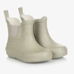 CeLaVi Rain Boots|Rain Boots*Girls Gold Glitter Rain Boots