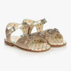 Gucci Sandals|Sandals*Girls Gold Horsebit Sandals