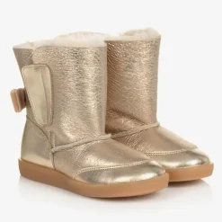 Falcotto by Naturino Boots*Girls Gold Leather Boots