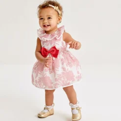 Childrens Classics Bar Shoes*Girls Gold Leather Bow Shoes