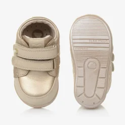 Mayoral First Walkers|First Walkers*Girls Gold Leather First Walker Trainers