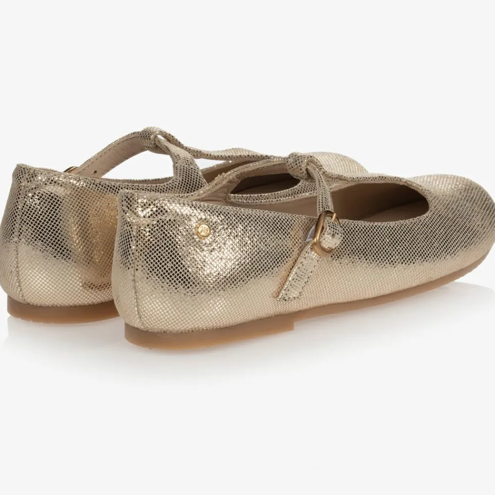 Manuela de Juan Pumps & Ballerinas*Girls Gold Leather Pumps
