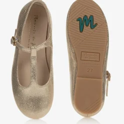 Manuela de Juan Pumps & Ballerinas*Girls Gold Leather Pumps