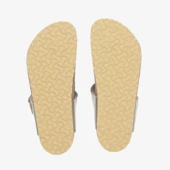 Birkenstock Flip-flops*Girls Gold Leather T-Bar Flip-Flops