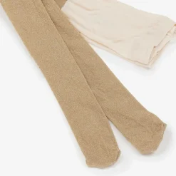 Mayoral Tights*Girls Gold Lurex Tights