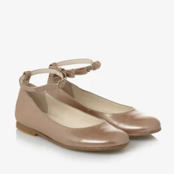 Bonpoint Pumps & Ballerinas|Pumps & Ballerinas*Girls Gold Patent Leather Ballerina Shoes