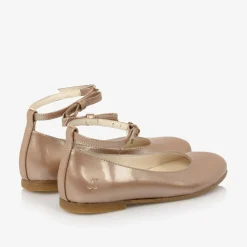 Bonpoint Pumps & Ballerinas|Pumps & Ballerinas*Girls Gold Patent Leather Ballerina Shoes
