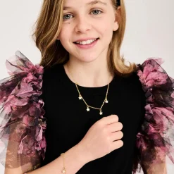 Angels Face Jewellery*Girls Plated Star Bracelet (19cm) Gold