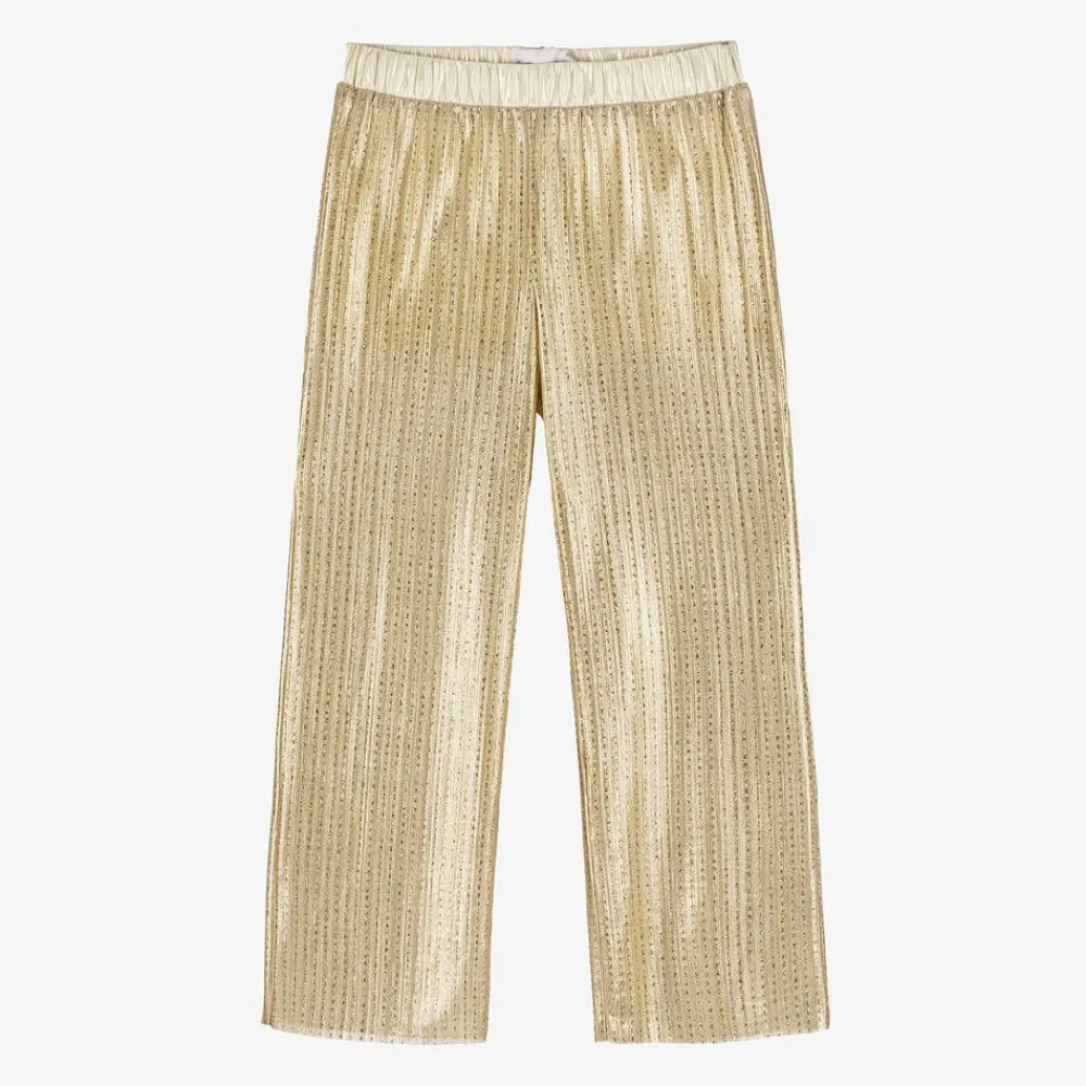 EIRENE Trousers*Girls Gold Plissé Trousers