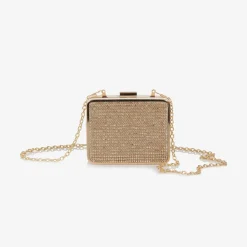 David Charles Bags*Girls Gold Rectangular Bag (12cm)