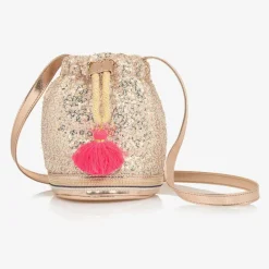 Billieblush Bags*Girls Gold Sequin Handbag (20cm)