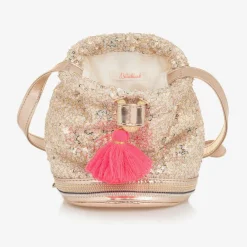 Billieblush Bags*Girls Gold Sequin Handbag (20cm)